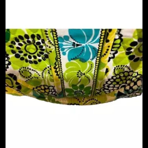 Vera Bradley Bag Vintage Quilted Cloth Floral Green Yellow White EUC - Picture 5 of 6